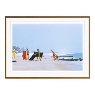 Toni Frissell 'On the Hamptons Beach' Archival Pigment Print Framed in Brown For Sale