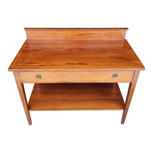 Antique Mahogany Console Table Gallery Back in the Style of Maple & Co.