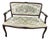 Vintage French Louis XV Style Upholstered Romantic Settee / Loveseat Settee For Sale