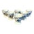 Vintage Furstenberg German Porcelain Lottine Eggs Cups in Blue & White - Set of 6 For Sale