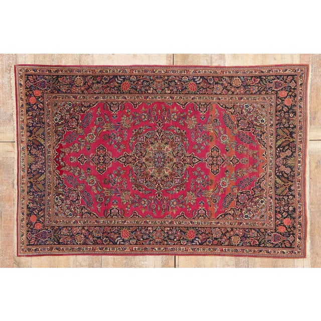 Antique Persian Kashan Rug, 04'06 X 06'10 For Sale - Image 10 of 10