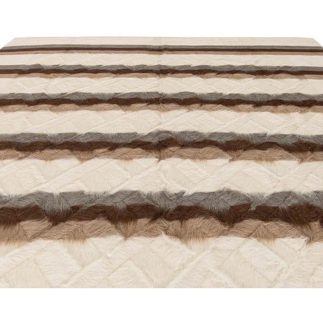 Modern Taurus Collection Striped Goat Hair Rug by Doris Leslie Blau For Sale - Image 3 of 6