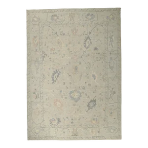 Vintage Modern Oushak Rug, 09'11 X 13'10