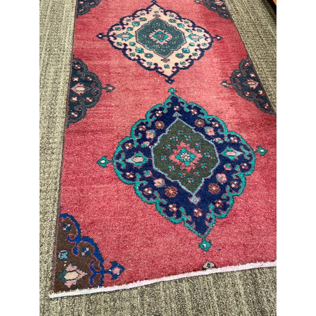 This is a gorgeous vintage Turkish runner with 3 medallion motifs as symbolic of many Turkish rugs. Would be perfect in a...