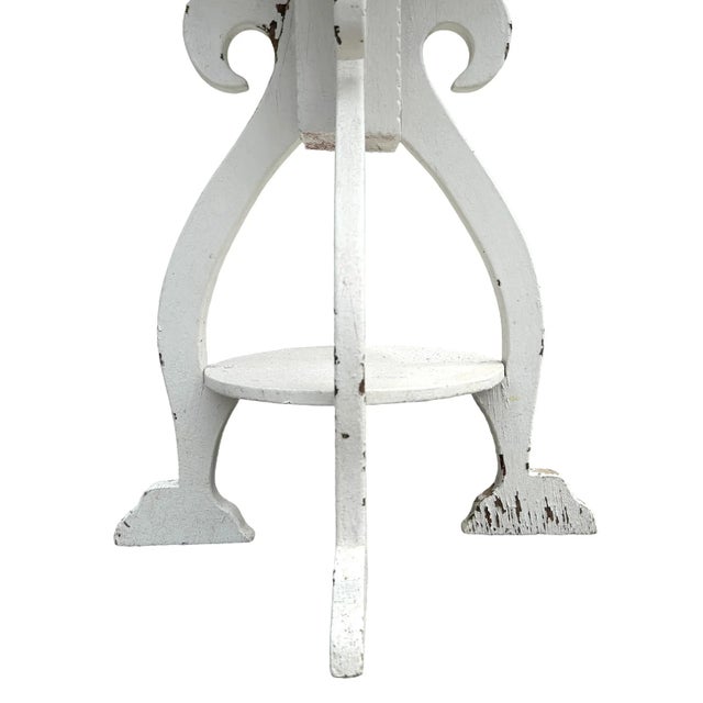 Antique White Early 20th Century American Side Table For Sale - Image 8 of 12