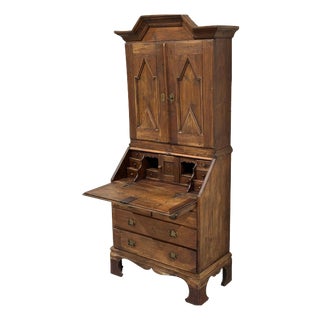 Antique Secretary Bookcase in Pine For Sale