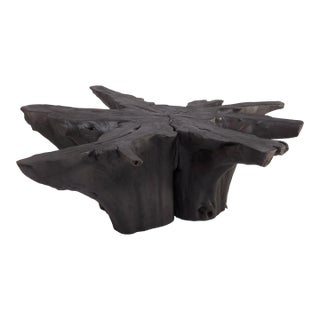 Black Burnt Organic Teak Root Coffee Table 81 For Sale