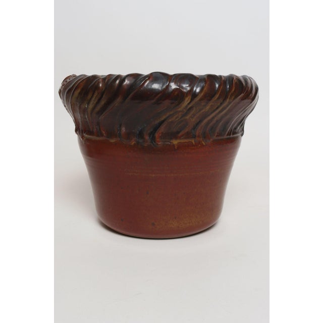 Large studio ceramic planter by ceramicist, Deanna Nichols (b. 1942-2017, Missouri). Holding a BFA from Kansas City Art...