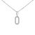 Envision the fusion of minimalist elegance and sparkling sophistication with this 14K white gold pendant necklace,...