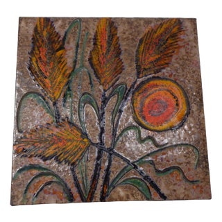 784 Wall Plaque in Ceramic from Ruscha, Germany, 1970s For Sale