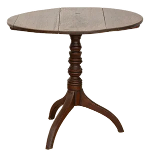18th Century English Oak Round Tripod Table