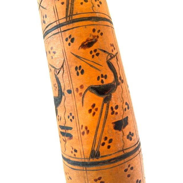 Mid 20th Century Vintage Hausa Shantu Percussion Flute With Stand From Nigeria - 25" H For Sale - Image 5 of 10