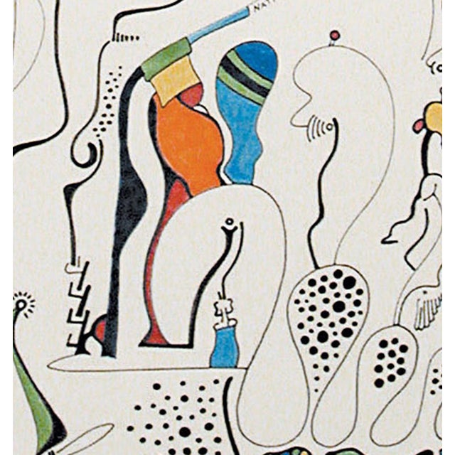 Caterpillar’s Dream – Abstract Linear Composition – Oil Markers on Unstretched Canvas – 60 X 30 In For Sale - Image 4 of 4