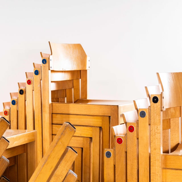 Blonde Stacking Dining Chair, 1960s For Sale - Image 4 of 10