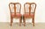 Baker Furniture Style Queen Anne Solid Walnut Dining Chairs, Set of Five For Sale - Image 11 of 13