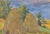 Arnolds Pankoks, Landscape with Hay Stacks, 1950s, Oil on Cardboard, Framed For Sale - Image 3 of 9