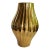 Jonathan Adler Gold Belly Ribbed Pottery Vase For Sale