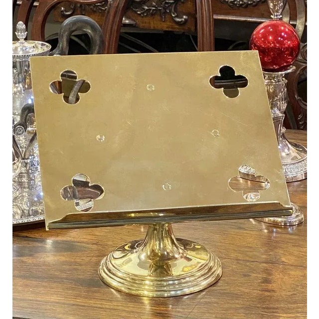 English Lectern or Book Stand of Brass For Sale - Image 10 of 13