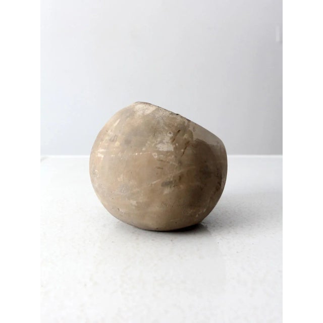 Vintage Cement Orb Planter For Sale - Image 6 of 11