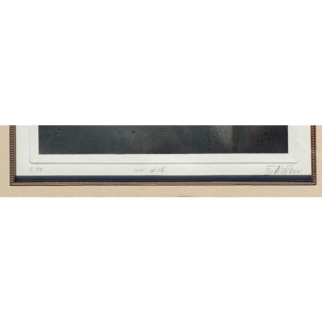 French Late 20th Century Soir d'Été by Christian Wouters | Framed Limited Edition Mezzotint, 7/99 For Sale - Image 3 of 5