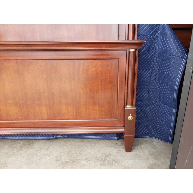 Vintage Ethan Allen Empire Mahogany Queen Headboard and Footboard 2