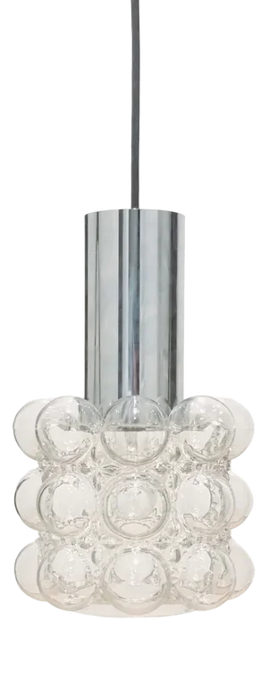 Bubble Glass Pendant or Ceiling Lamp by Helena Tynell for Limburg, Germany, 1960s