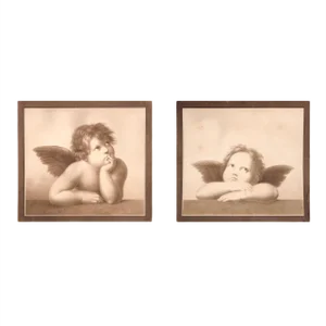 Angels on Paper, 19th Century, Set of 2