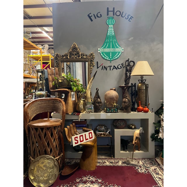 Religious Vintage Tibetan Wall Hanging Teal and Black Prayer Wheel For Sale - Image 3 of 11