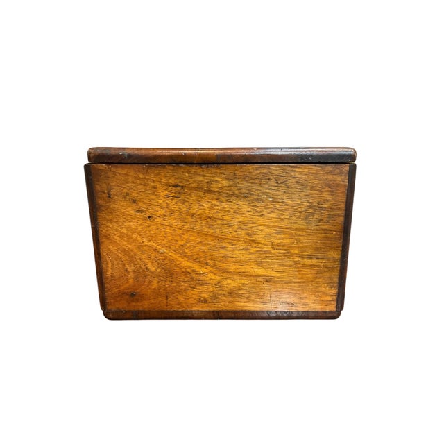 19th Century Antique Storage Box With Key For Sale - Image 4 of 6