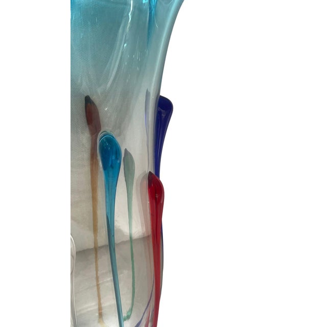 Enrico Cammozzo Signed Murano Glass Vase. Italy, Late 20th Century. For Sale - Image 9 of 10