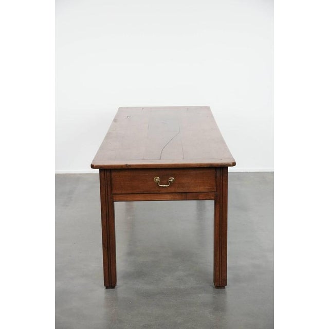 French Farmhouse Dining Table with Two Drawers For Sale - Image 3 of 18