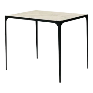 Large 'Esquisse' Wrought Iron and Macaubas Stone End Table by Design Frères