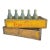 1960’s Vintage Yellow Coca-Cola Wooden Delivery Crates & Wailuku, Maui Hawaii Bottle Trio For Sale