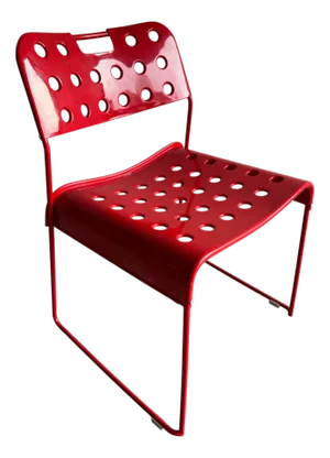 Red Omstak Chair by Rodney Kinsman for Bieffeplast, 1980