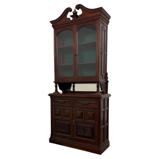 Antique 19th Century Victorian Mahogany Bookcase For Sale - Image 6 of 13