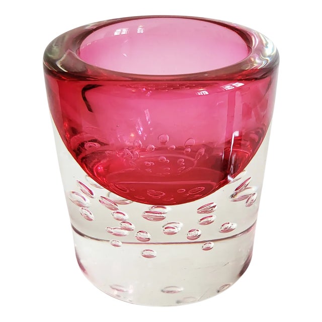 Czech Glass Vase by Jaroslav Svoboda, 1974 For Sale