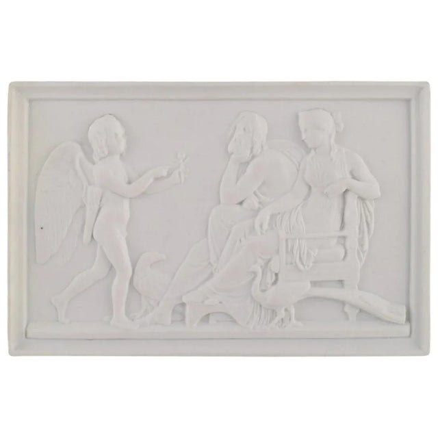 Antique Biscuit Wall Plaque from Bing and Grøndahl For Sale - Image 6 of 6
