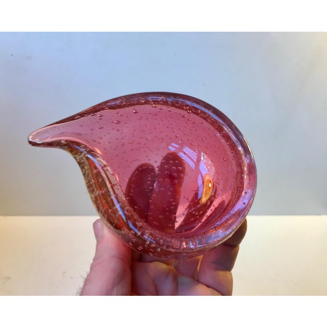 Mid-Century Modern Pink Murano Ashtray with Gold Dust from Seguso, 1950s For Sale - Image 3 of 11
