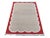 Not Yet Made - Made To Order Cotton Handwoven Beige and Red Border Scalloped Rug 4x6 For Sale - Image 5 of 9