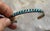 Vintage 1970's Zuni Turquoise Petit Point Sterling Silver Cuff Bracelet For Sale - Image 16 of 18