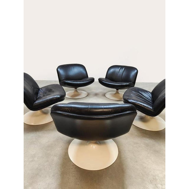 1960s Vintage Model 504 Swivel Lounge Chairs by Geoffrey Harcourt for Artifort, 1960s, Set of 5 For Sale - Image 5 of 8