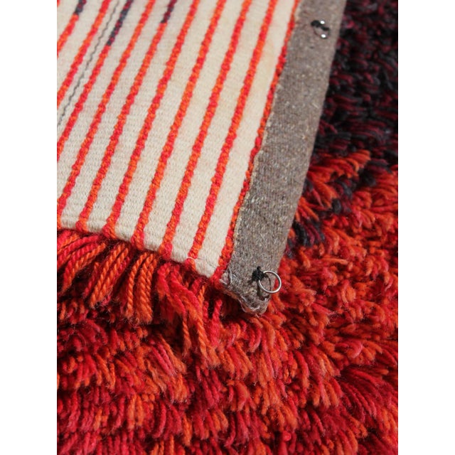 Swedish Abstract Knotted Pile Wall Wool Rug, 1960 For Sale - Image 3 of 6