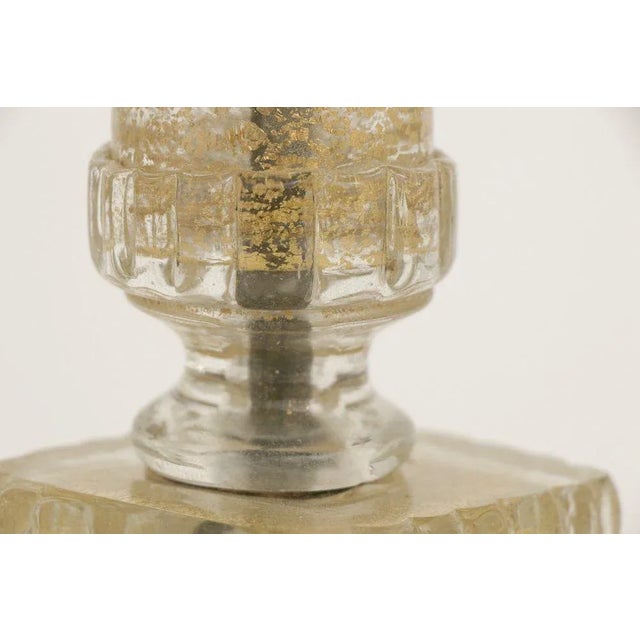 Mid-Century Table Lamp with Golden Clear Base For Sale - Image 4 of 8
