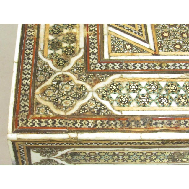 Antique Persian Quajar Inlaid Micro Mosaic Box For Sale - Image 9 of 17