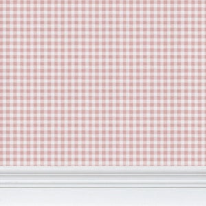 Austen Gingham Small Check Traditional Wallpaper – Powder Pink Sample