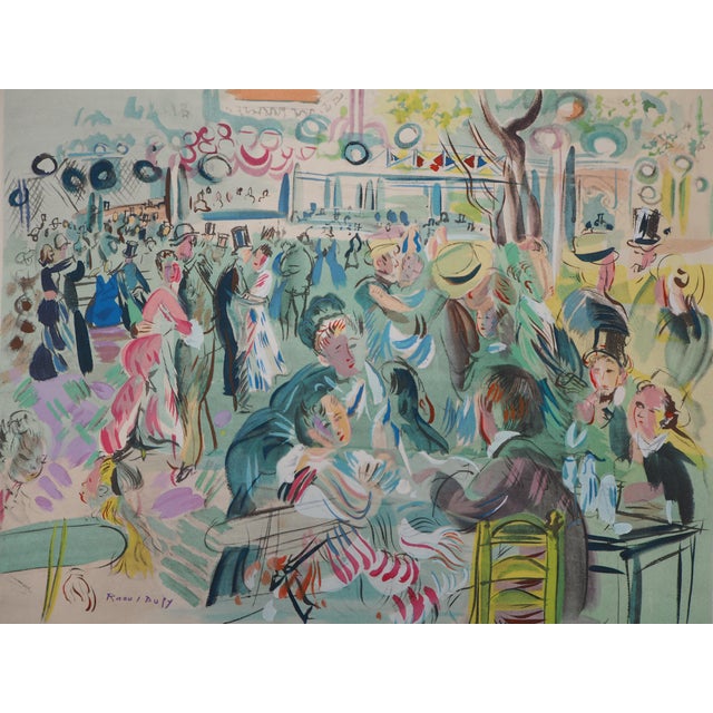 Raoul Dufy, Ball at the Moulin de la Galette, 1953, Original Lithograph For Sale - Image 4 of 9