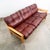 1960s Mid Century Danish Modern Sofa Couch Oxblood Red Leather 3 Seater Oak Tufted For Sale - Image 4 of 12