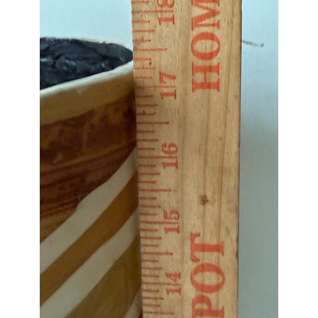 Brown Vintage Strata Vase 17” Tall Made in Philippines For Sale - Image 8 of 8