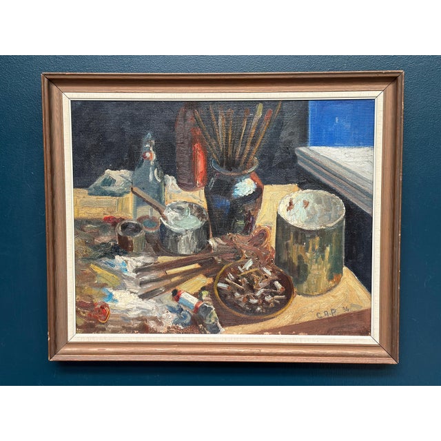 C.A.P., Still Life, 1936, Oil on Canvas, Framed For Sale - Image 10 of 15