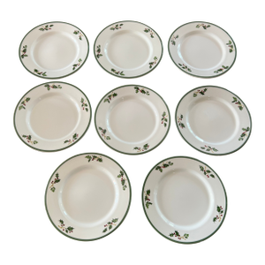 Contemporary Christopher Radko Holiday Christmas Salad or Dessert Plates - Set of 8